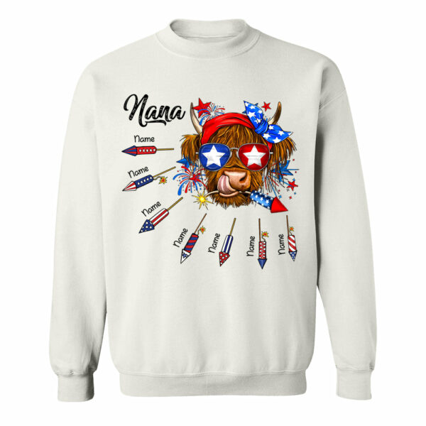 Personalized Grandma Patriotic With Firecrackers, Cute 4Th Of July Shirt For Grandma Vr2 - Image 6