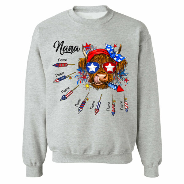 Personalized Grandma Patriotic With Firecrackers, Cute 4Th Of July Shirt For Grandma Vr2 - Image 7