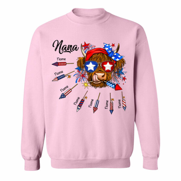 Personalized Grandma Patriotic With Firecrackers, Cute 4Th Of July Shirt For Grandma Vr2 - Image 9