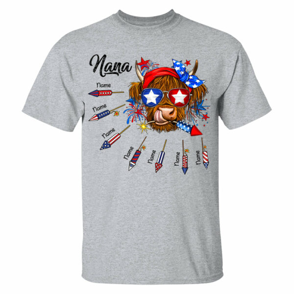 Personalized Grandma Patriotic With Firecrackers, Cute 4Th Of July Shirt For Grandma Vr2 - Image 5