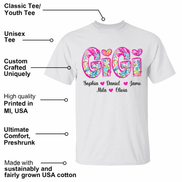Personalized Grandma Shirt, Custom Nickname and Kid, Gift For Mother's Day T1807 - Image 2
