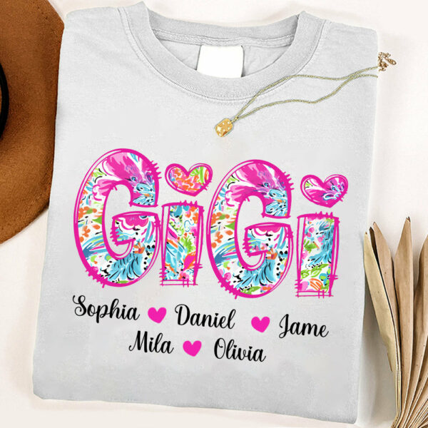 Personalized Grandma Shirt, Custom Nickname and Kid, Gift For Mother's Day T1807