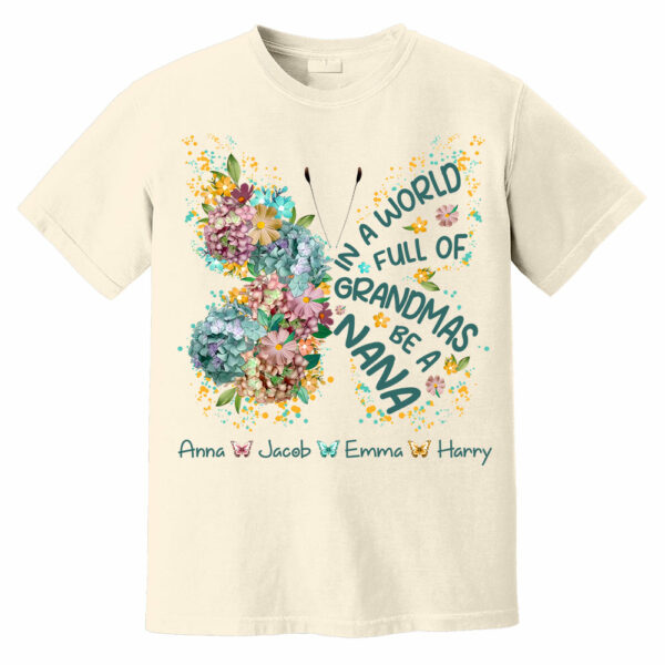 Personalized Grandma Shirt In a World Full of Grandmas Be a Mimi Custom T-Shirt with Grandkids Names - Gift for Mother's Day T1807 - Image 8