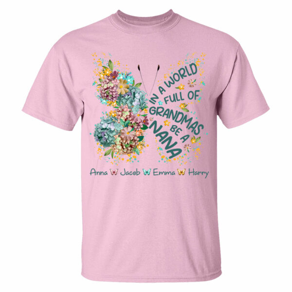 Personalized Grandma Shirt In a World Full of Grandmas Be a Mimi Custom T-Shirt with Grandkids Names - Gift for Mother's Day T1807 - Image 5