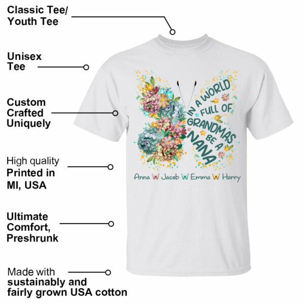 Personalized Grandma Shirt In a World Full of Grandmas Be a Mimi Custom T-Shirt with Grandkids Names - Gift for Mother's Day T1807 - Image 15