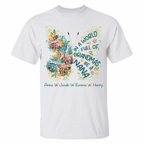 Personalized Grandma Shirt In a World Full of Grandmas Be a Mimi Custom T-Shirt with Grandkids Names - Gift for Mother's Day T1807 - Image 2