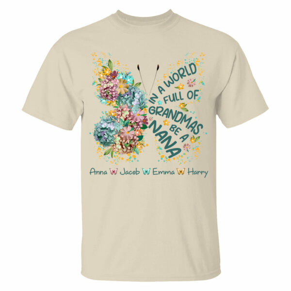 Personalized Grandma Shirt In a World Full of Grandmas Be a Mimi Custom T-Shirt with Grandkids Names - Gift for Mother's Day T1807 - Image 3