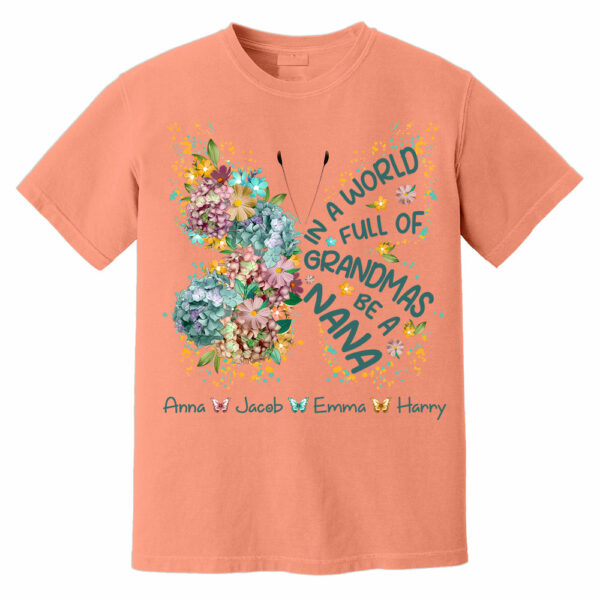Personalized Grandma Shirt In a World Full of Grandmas Be a Mimi Custom T-Shirt with Grandkids Names - Gift for Mother's Day T1807 - Image 9