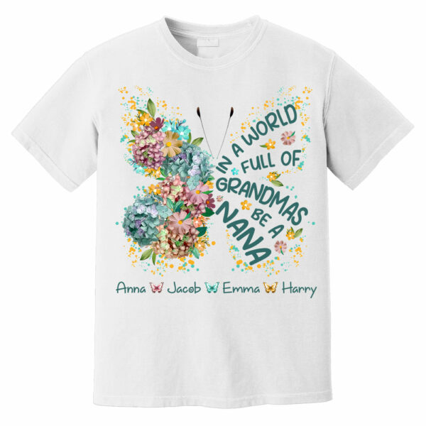 Personalized Grandma Shirt In a World Full of Grandmas Be a Mimi Custom T-Shirt with Grandkids Names - Gift for Mother's Day T1807 - Image 7