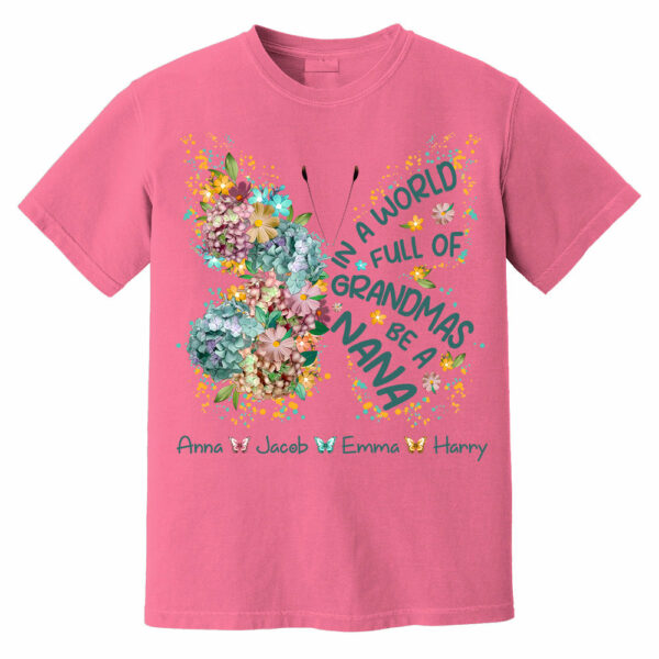 Personalized Grandma Shirt In a World Full of Grandmas Be a Mimi Custom T-Shirt with Grandkids Names - Gift for Mother's Day T1807 - Image 11
