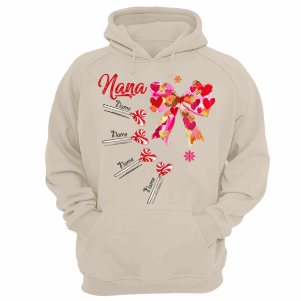 Personalized Grandma Valentine Coquette Bow Shirt, Custom Nana Mimi Funny Valentine Shirt - Image 13