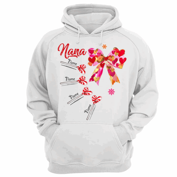 Personalized Grandma Valentine Coquette Bow Shirt, Custom Nana Mimi Funny Valentine Shirt - Image 4