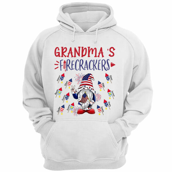 Personalized Grandma's Firecrackers, Gnomes 4Th Of July Shirt For Grandma - Image 5