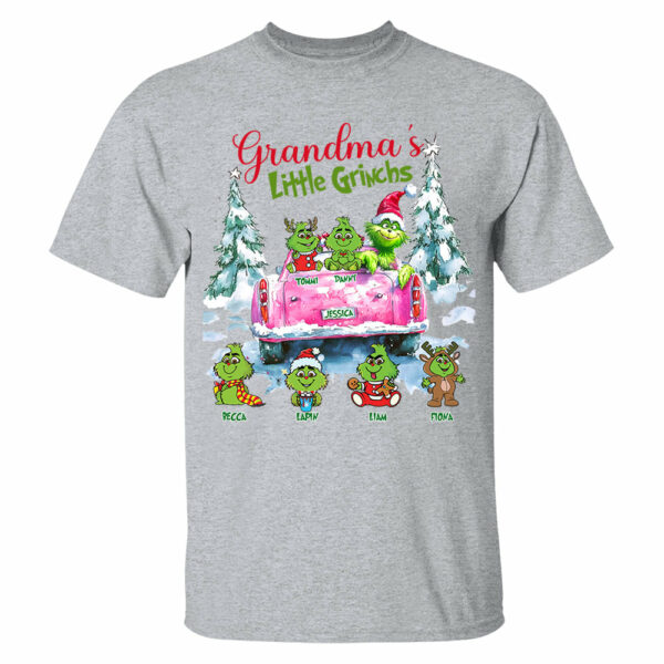 Personalized Grandma's Little Grandkids Christmas Shirt - Image 7