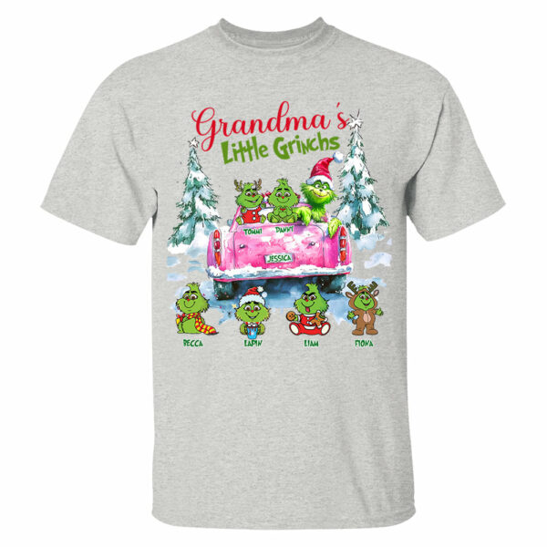Personalized Grandma's Little Grandkids Christmas Shirt - Image 6