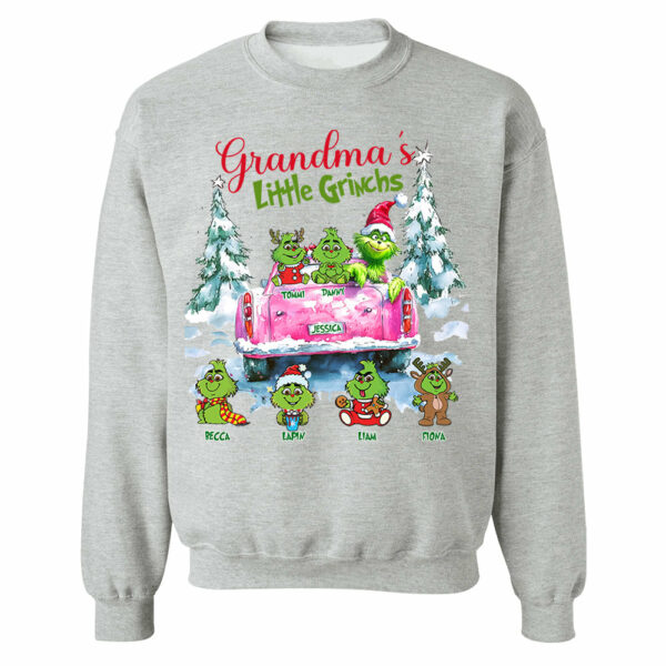 Personalized Grandma's Little Grandkids Christmas Shirt - Image 5