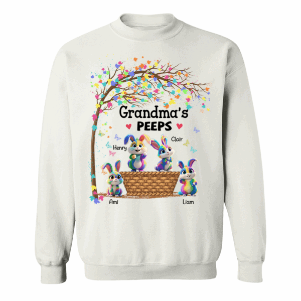 Personalized Grandma's Peeps Easter Day Shirt - Image 3