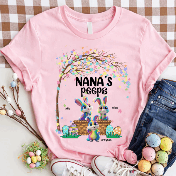 Personalized Grandma's Peeps Easter Day Shirt vr2