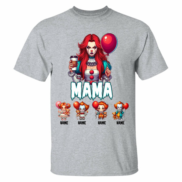 Personalized Halloween Horror Mama Custom Kid Name Shirt - Image 4