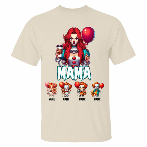 Personalized Halloween Horror Mama Custom Kid Name Shirt - Image 5