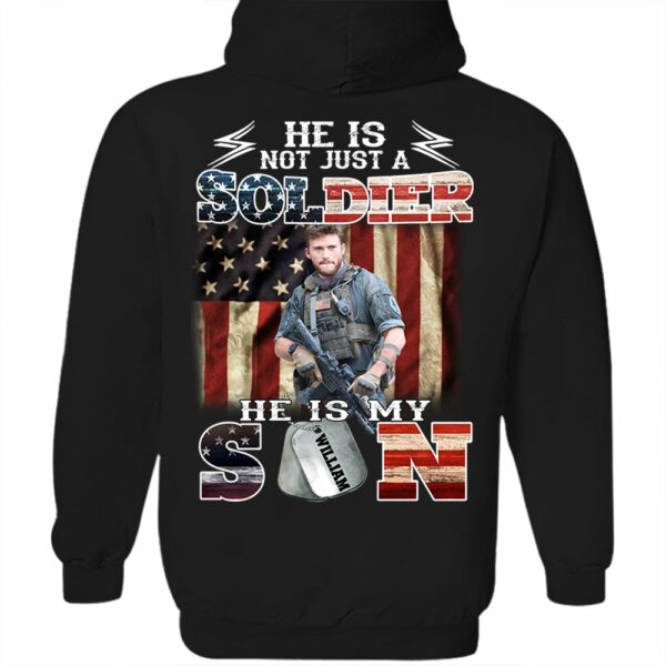 Personalized He Is Not Just A Soldier He Is My Son Shirt - Image 10