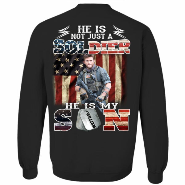 Personalized He Is Not Just A Soldier He Is My Son Shirt - Image 6