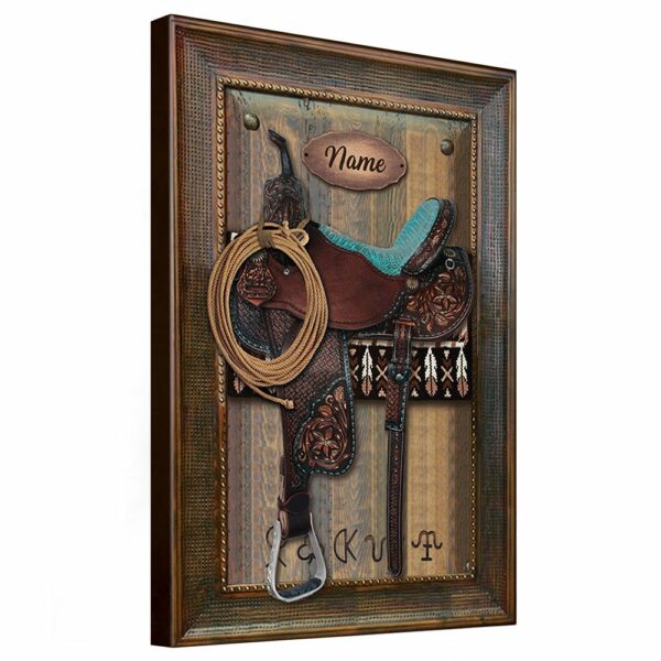 Personalized Horse Saddle Canvas Horse Riding Lover Canvas - Image 4