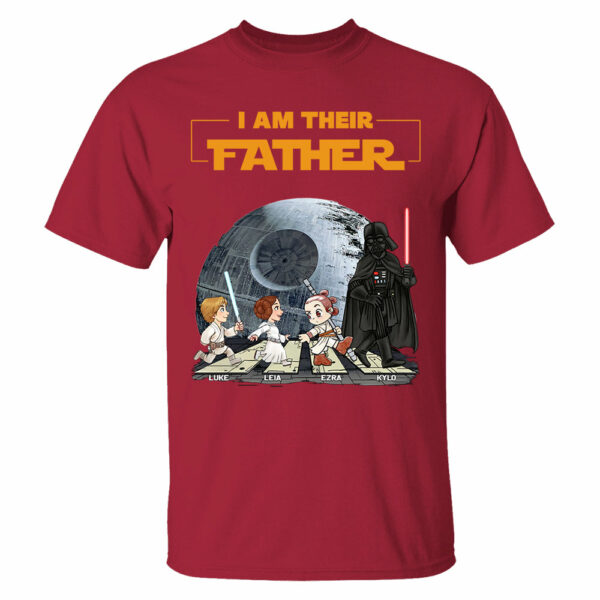Personalized I Am Their Father Shirt, Custom Dad Shirt with Kids Name, Father's Day Gift - Image 13