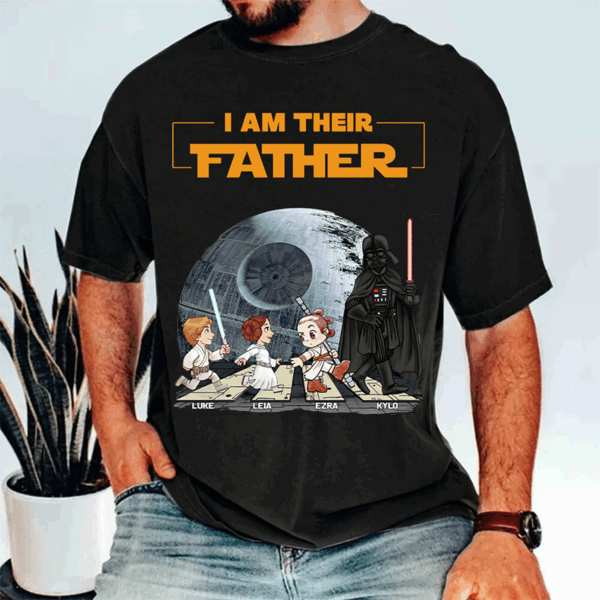 Personalized I Am Their Father Shirt, Custom Dad Shirt with Kids Name, Father's Day Gift