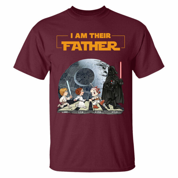 Personalized I Am Their Father Shirt, Custom Dad Shirt with Kids Name, Father's Day Gift - Image 8