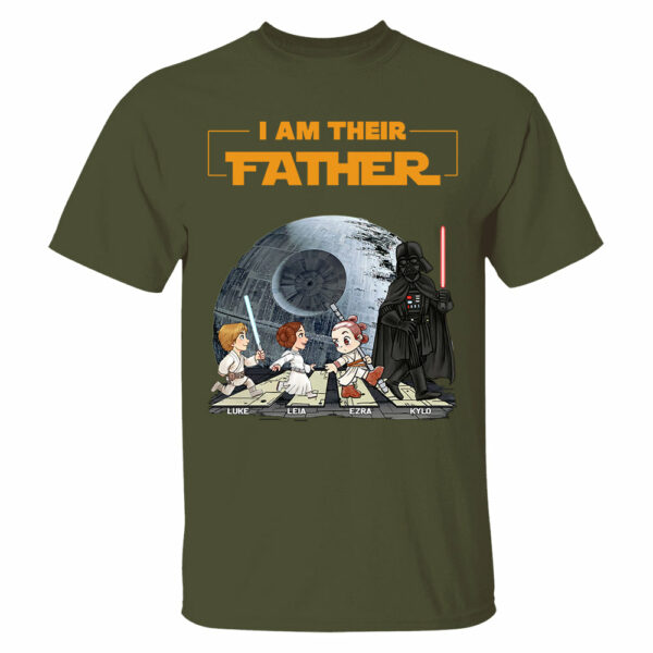 Personalized I Am Their Father Shirt, Custom Dad Shirt with Kids Name, Father's Day Gift - Image 5