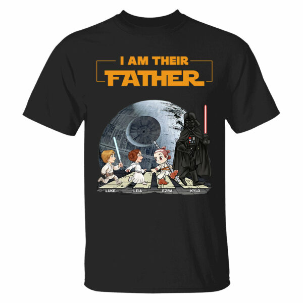 Personalized I Am Their Father Shirt, Custom Dad Shirt with Kids Name, Father's Day Gift - Image 2