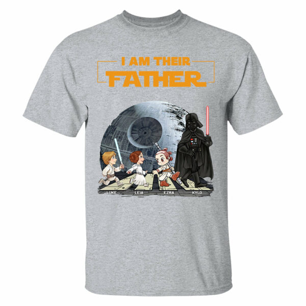 Personalized I Am Their Father Shirt, Custom Dad Shirt with Kids Name, Father's Day Gift - Image 9