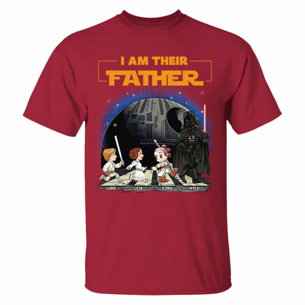 Personalized I Am Their Father Shirt, Fathers Day Shirt, Custom Dad And Kids Name Shirt, Gift for Dad - Image 4