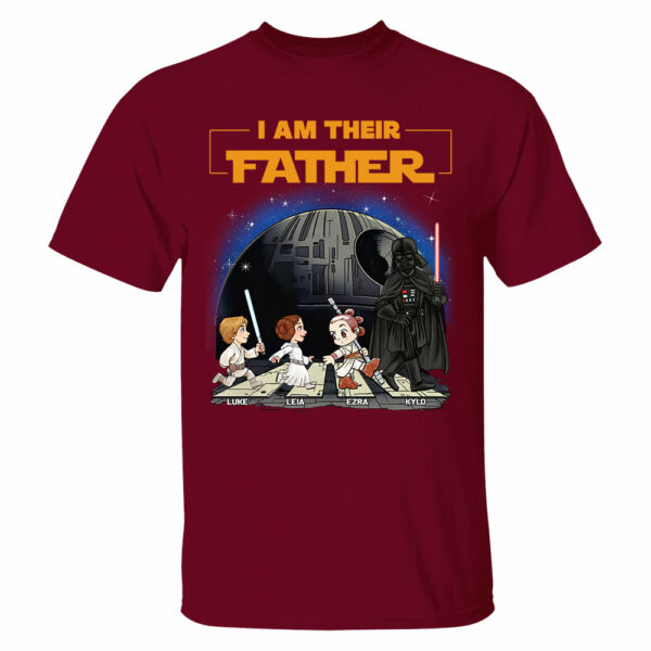 Personalized I Am Their Father Shirt, Fathers Day Shirt, Custom Dad And Kids Name Shirt, Gift for Dad - Image 3