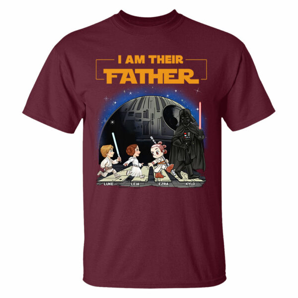 Personalized I Am Their Father Shirt, Fathers Day Shirt, Custom Dad And Kids Name Shirt, Gift for Dad - Image 7