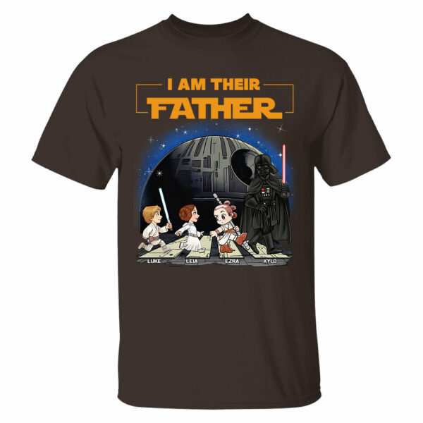 Personalized I Am Their Father Shirt, Fathers Day Shirt, Custom Dad And Kids Name Shirt, Gift for Dad - Image 5