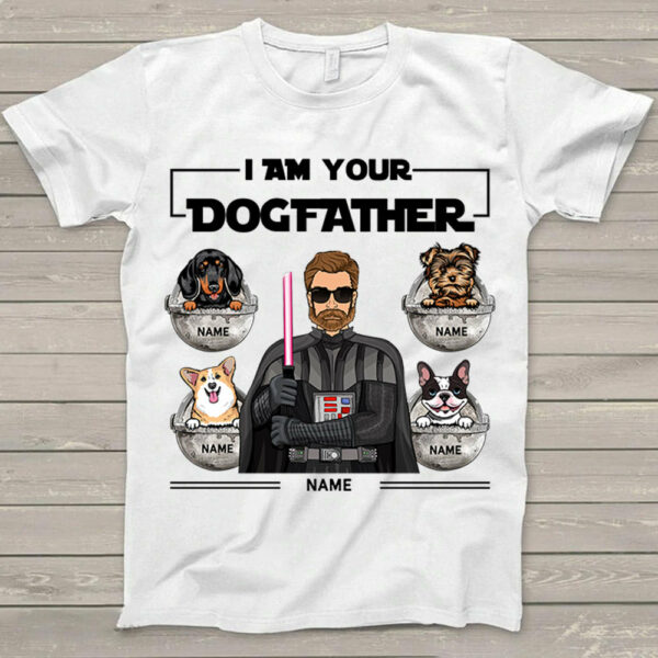 Personalized I Am Your Father Dogfather With Dog T-Shirt Gift For Dog Dad