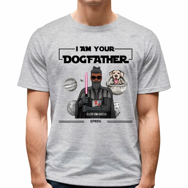 Personalized I Am Your Father Dogfather With Dog T-Shirt Gift For Dog Dad - Image 5