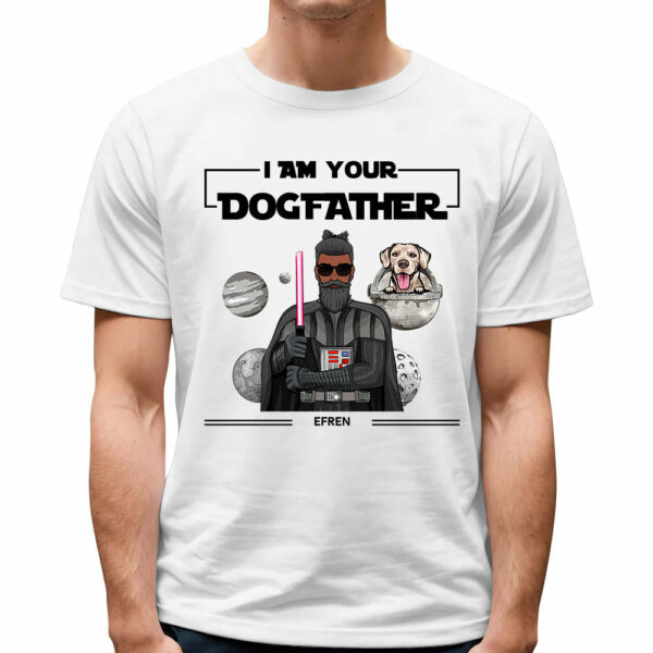 Personalized I Am Your Father Dogfather With Dog T-Shirt Gift For Dog Dad - Image 2