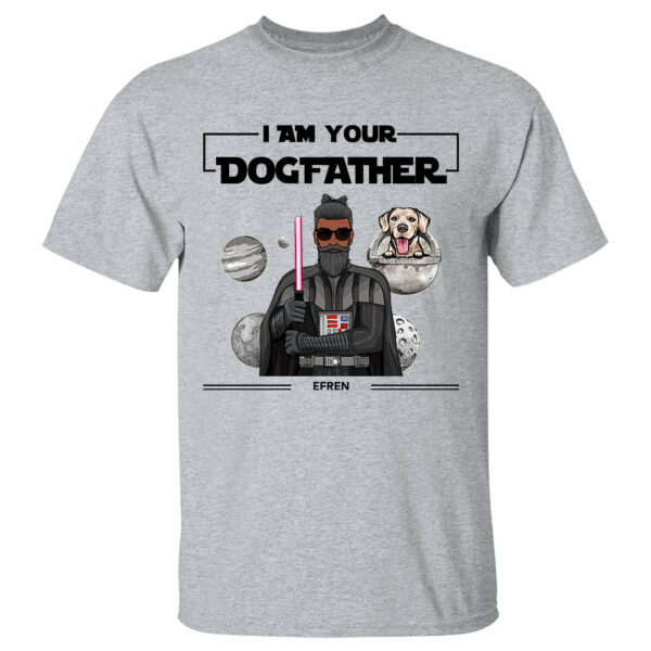 Personalized I Am Your Father Dogfather With Dog T-Shirt Gift For Dog Dad - Image 3