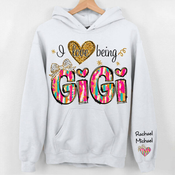 Personalized I Love Being Gigi Colorful Pattern Sweatshirt, Custom Grandma and Grandkids Sweatshirt NA04 - Image 12