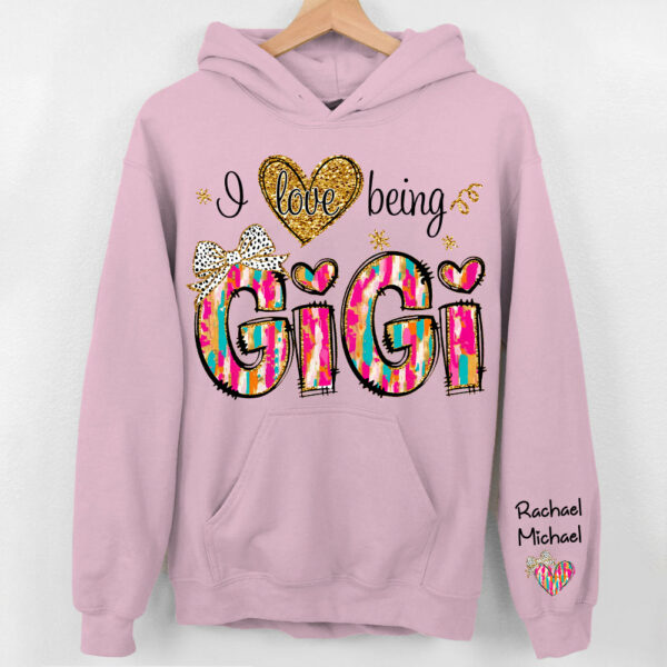Personalized I Love Being Gigi Colorful Pattern Sweatshirt, Custom Grandma and Grandkids Sweatshirt NA04 - Image 9