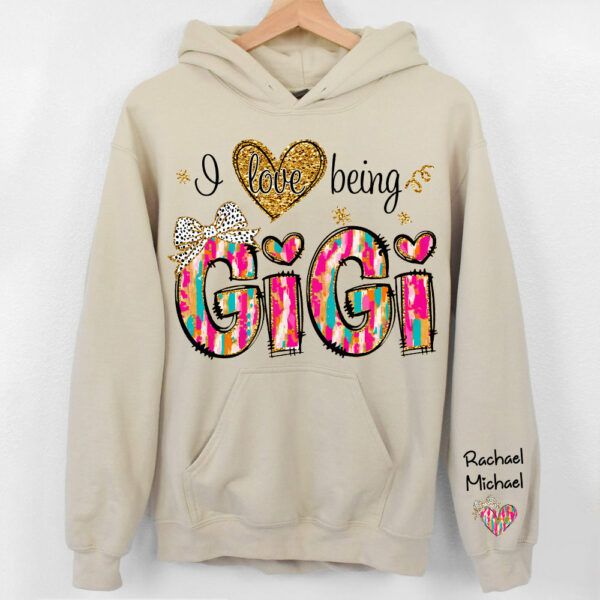 Personalized I Love Being Gigi Colorful Pattern Sweatshirt, Custom Grandma and Grandkids Sweatshirt NA04 - Image 13