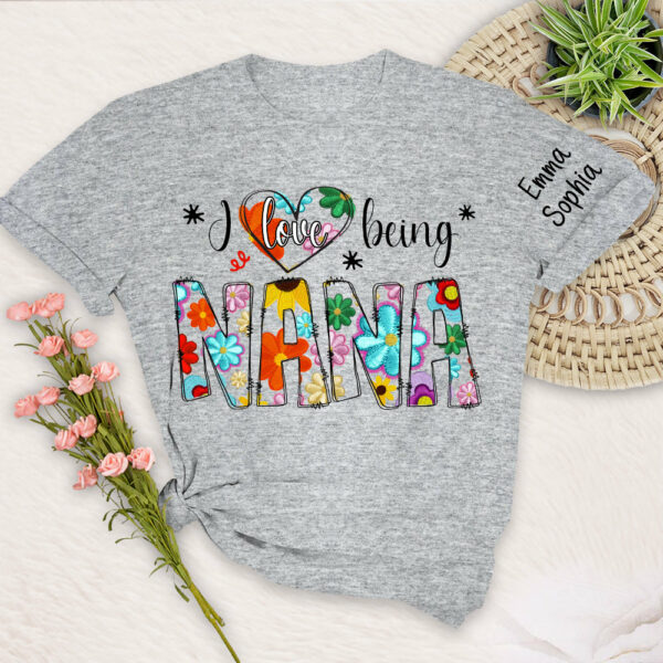 Personalized I Love Being Gigi Spring Floral Shirt For Grandmas - Image 3