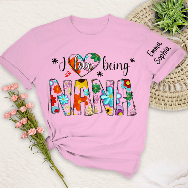 Personalized I Love Being Gigi Spring Floral Shirt For Grandmas - Image 6
