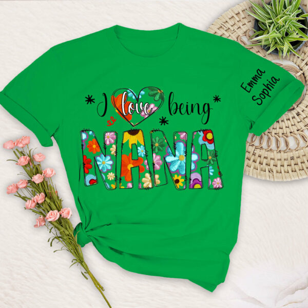 Personalized I Love Being Gigi Spring Floral Shirt For Grandmas - Image 5