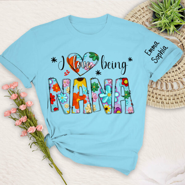 Personalized I Love Being Gigi Spring Floral Shirt For Grandmas - Image 4