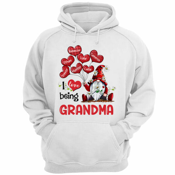 Personalized I Love Being Grandma Gnomes Balloons Shirt Gifts For Grandma - Image 3
