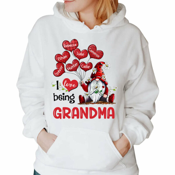 Personalized I Love Being Grandma Gnomes Balloons Shirt Gifts For Grandma - Image 4